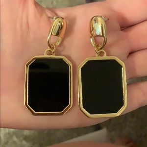 Black and gold earrings